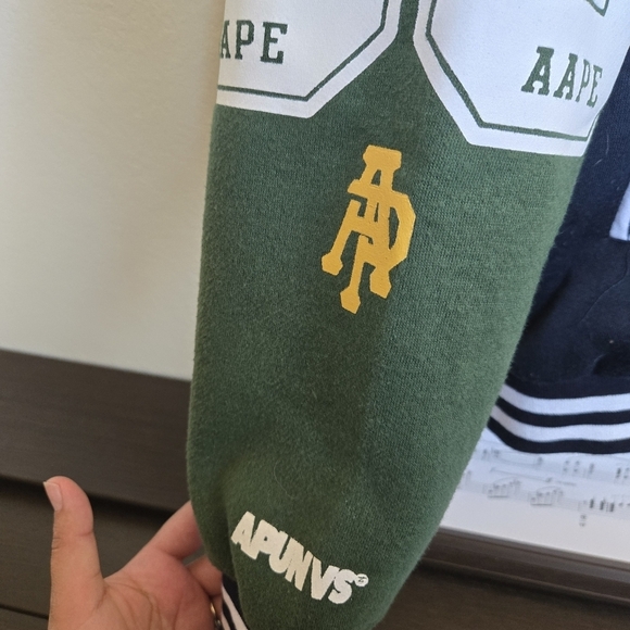 Aape By A Abathing Ape Varsity Hoodie M - Picture 2 of 9